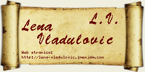 Lena Vladulović vizit kartica